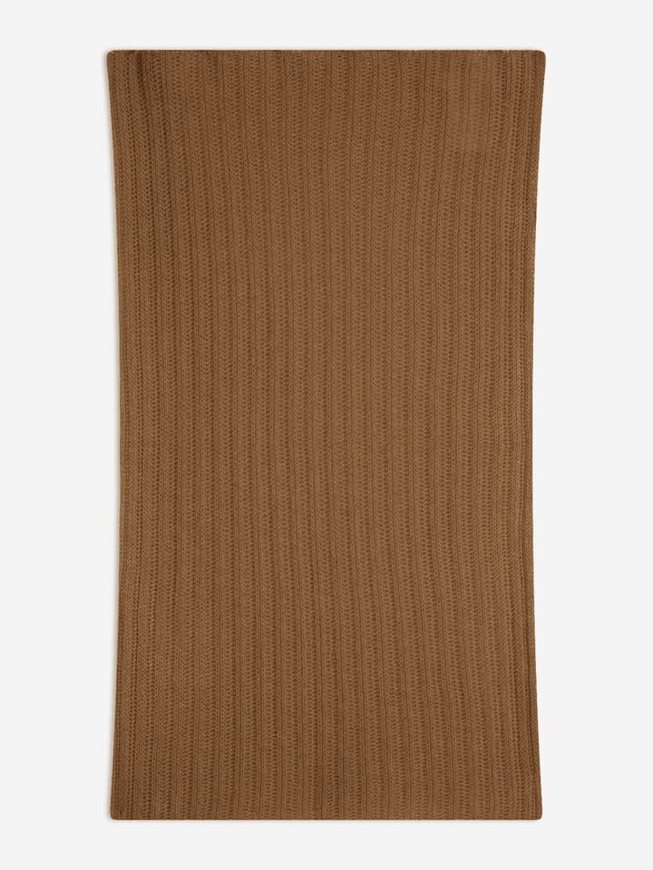 Just Cashmere Kaszmirowy szal-koło "Hutton" w kolorze jasnobrązowym - 65 x 50 cm rozmiar: onesize