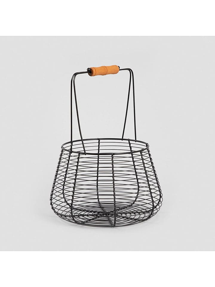 Homla Kosz "Ravon" w kolorze czarnym do przechowywania - wys. 35 x Ø 24 cm rozmiar: onesize