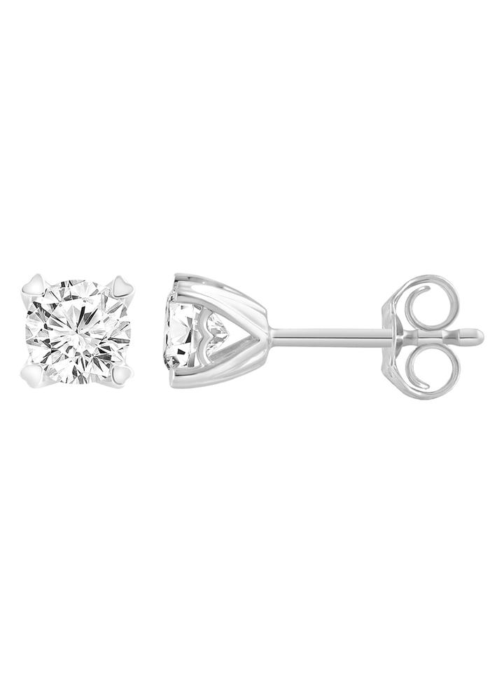 Diamonds lab grown Złote kolczyki-wkrętki z diamentami rozmiar: onesize