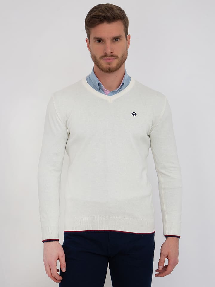 SIR RAYMOND TAILOR Sweter "Appel" w kolorze kremowym rozmiar: 3XL