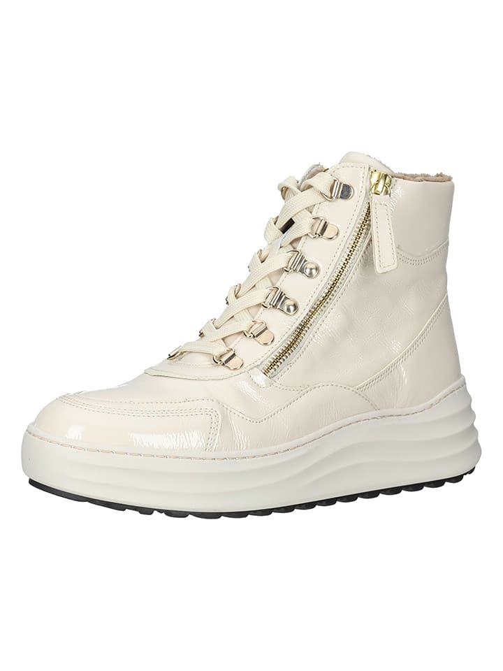 Gabor Skórzane sneakersy w kolorze kremowym rozmiar: 40