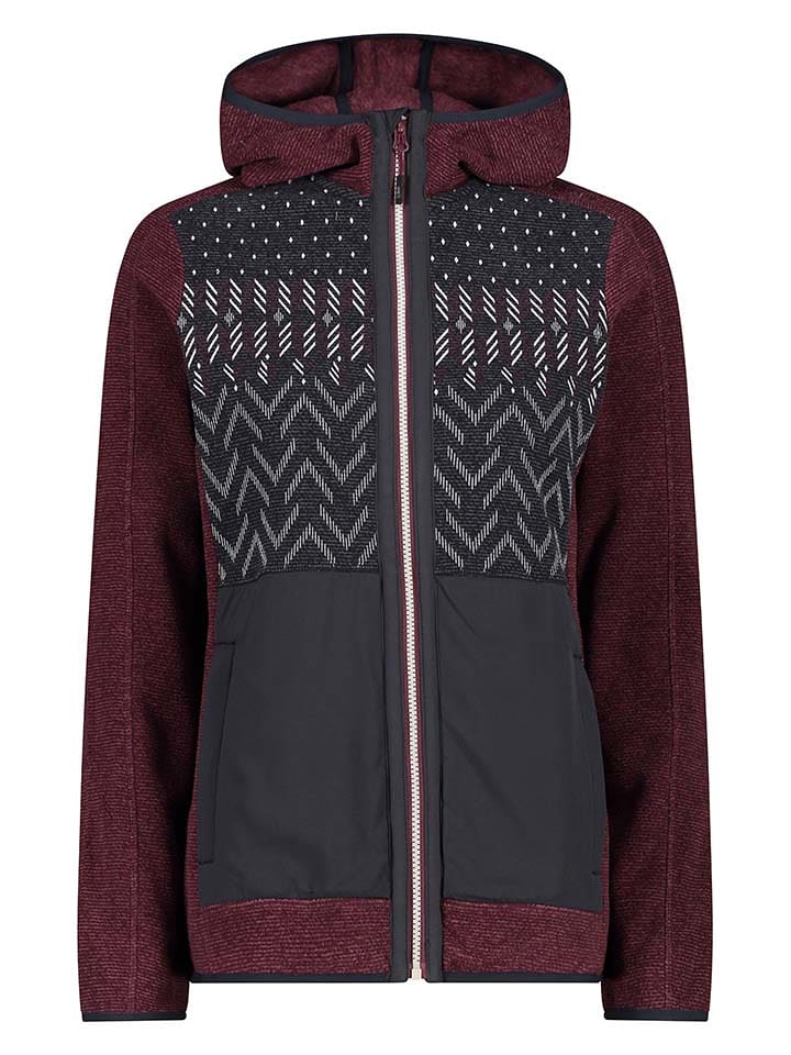 CMP Kurtka polarowa w kolorze bordowo-czarnym rozmiar: 38