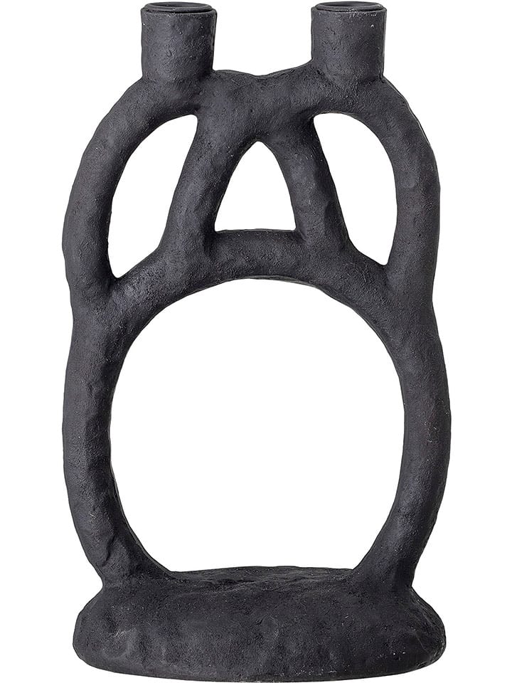 Bloomingville Świecznik "Ramina" w kolorze czarnym - 17,5 x 29 x 12,5 cm rozmiar: onesize