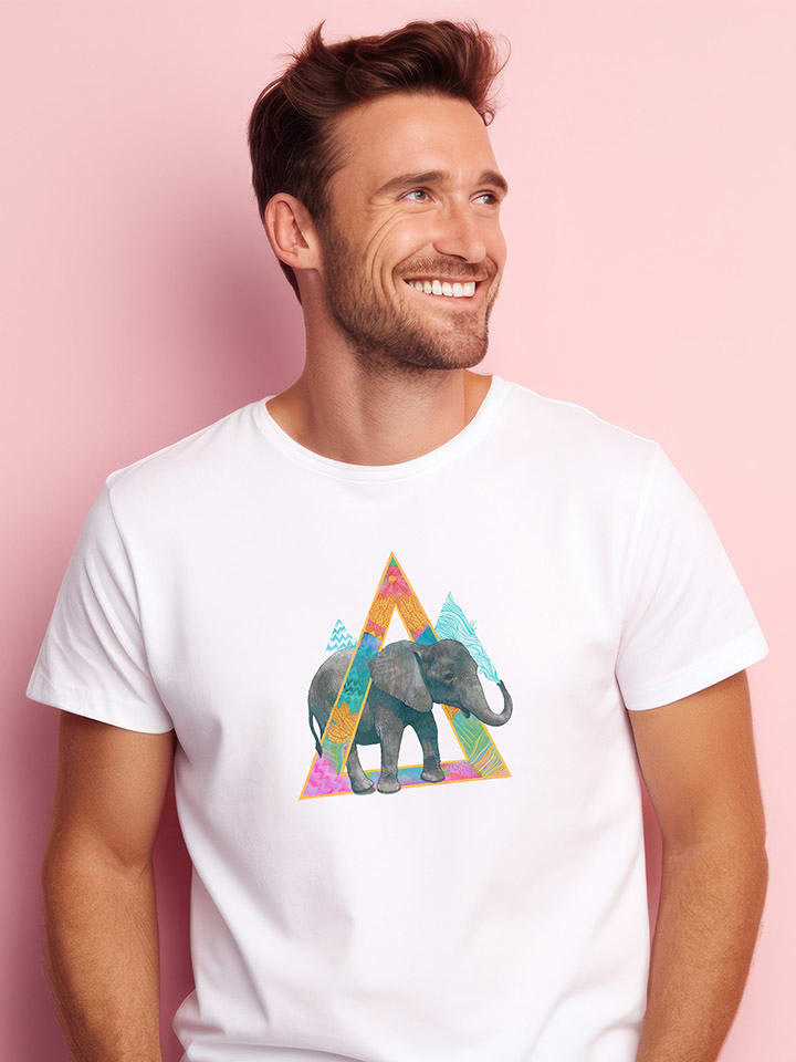 WOOOP Koszulka "Elephant" w kolorze białym rozmiar: XL