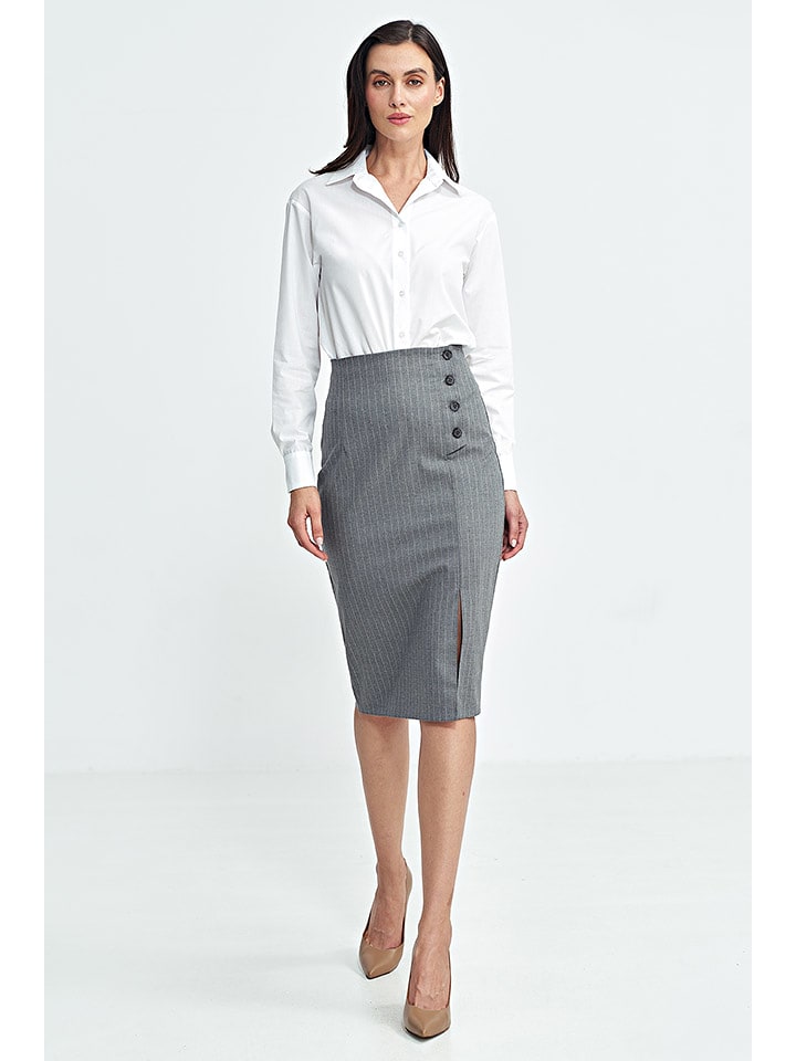 Nife Spódnica w kolorze szarym rozmiar: 40