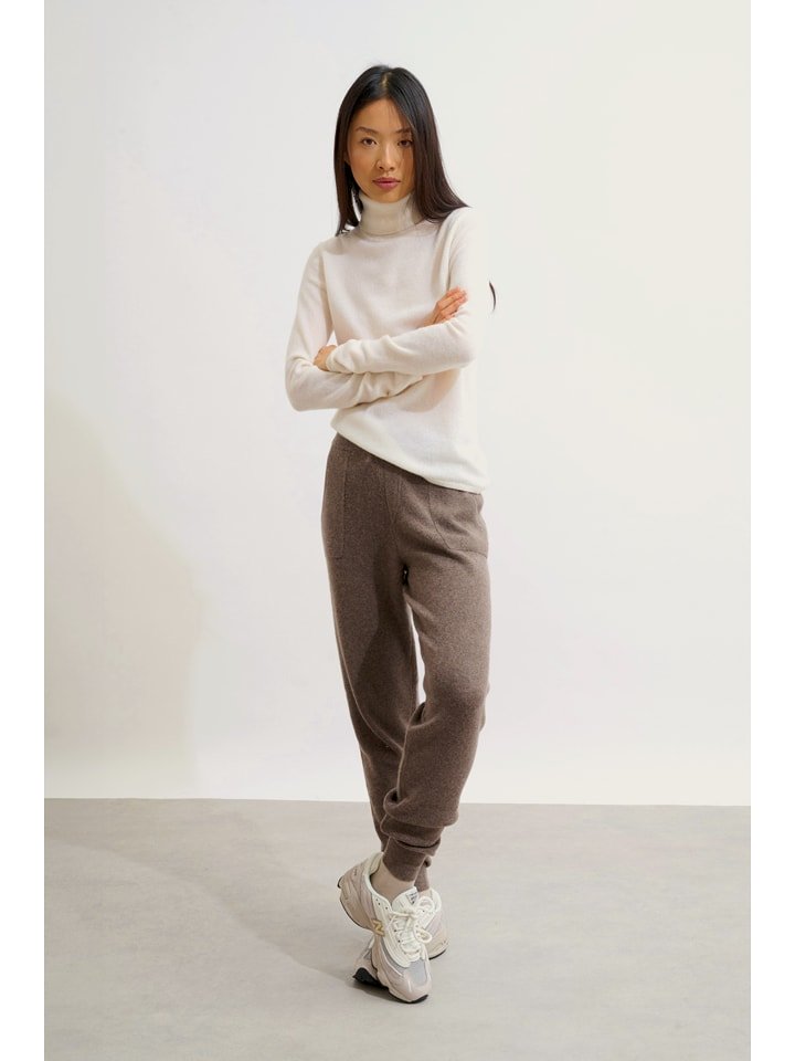 AUTHENTIC CASHMERE Kaszmirowy golf "Bise" w kolorze kremowym rozmiar: XL