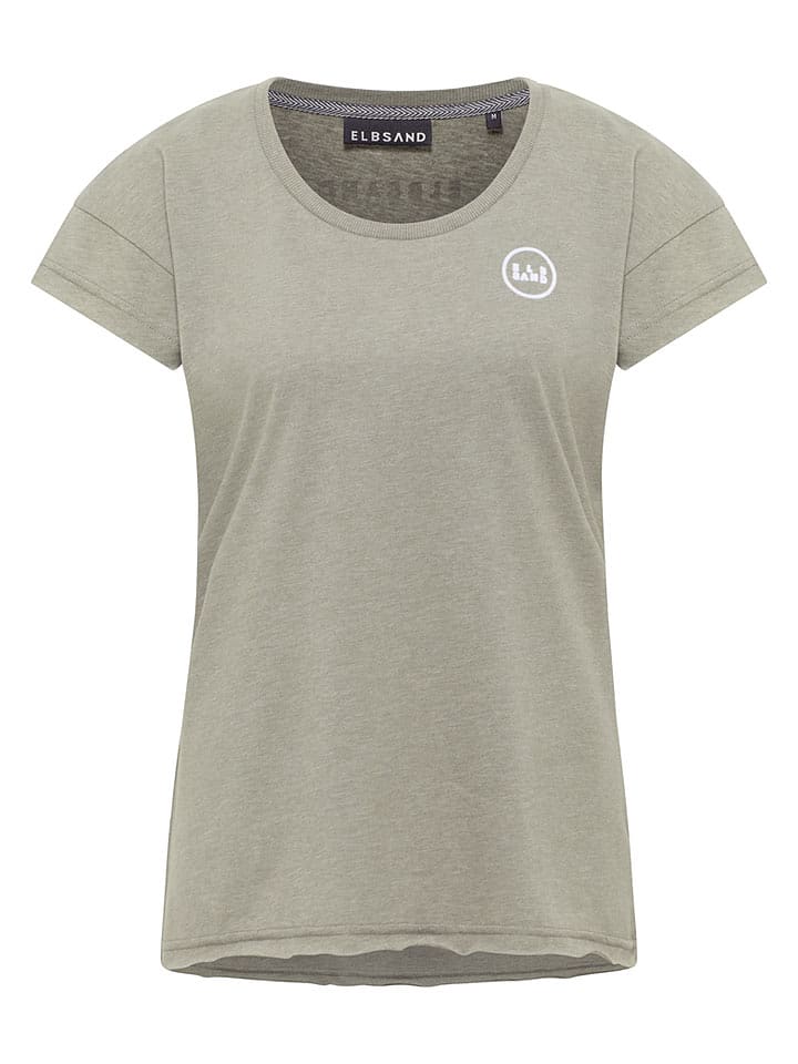 ELBSAND Koszulka "Ranva" w kolorze szarozielonym rozmiar: M