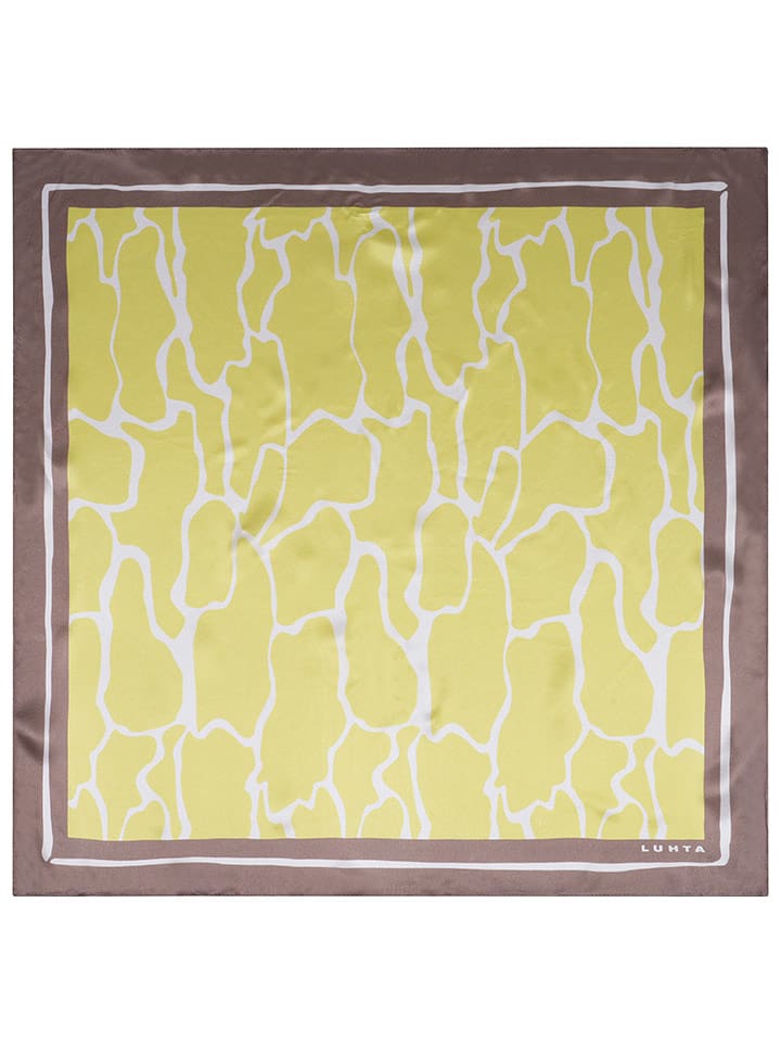 LUHTA Jedwabny szal "Nakolinna" w kolorze zielono-beżowym - 53 x 53 cm rozmiar: onesize