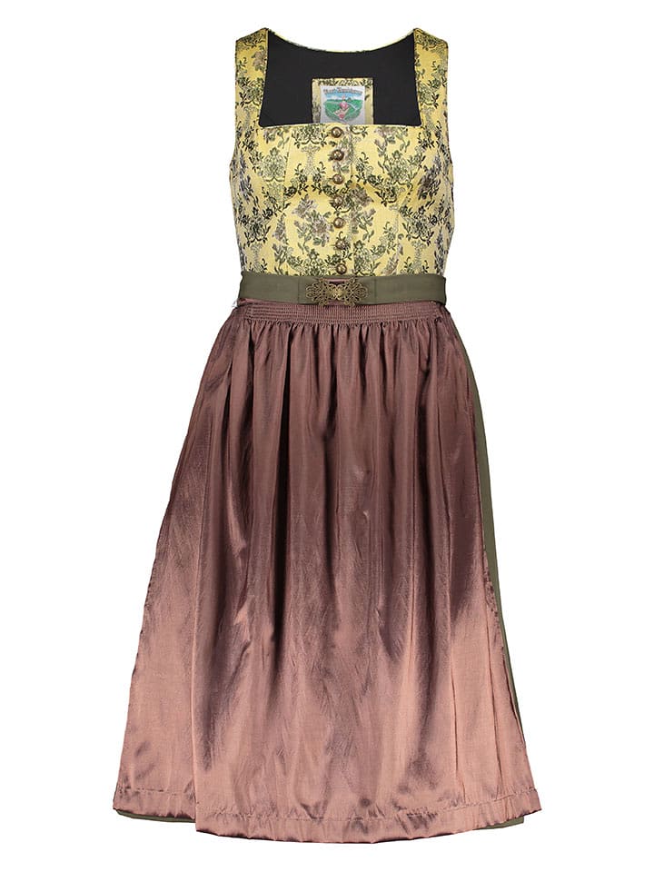 Turi Landhaus Sukienka w kolorze żółto-zielono-brązowym rozmiar: 42