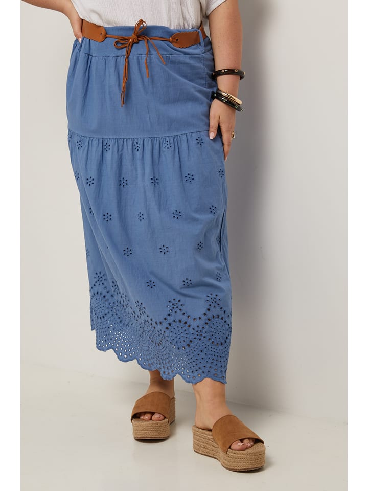 Curvy Lady Spódnica w kolorze niebieskim rozmiar: 48/50