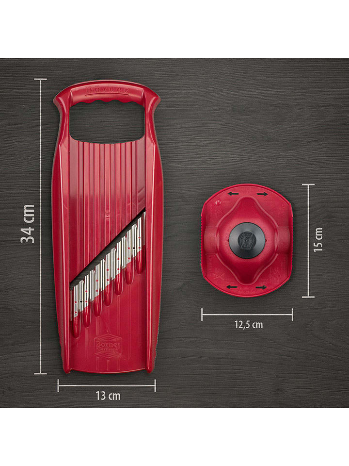 Börner Szatkownica "Welle-Waffel XXL PowerLine" w kolorze czerwonym - 33,7 x 13 cm rozmiar: onesize