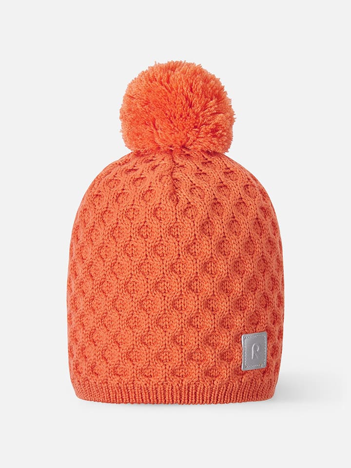 Reima Wełniana czapka "Nyksund" w kolorze pomarańczowym rozmiar: 48 cm