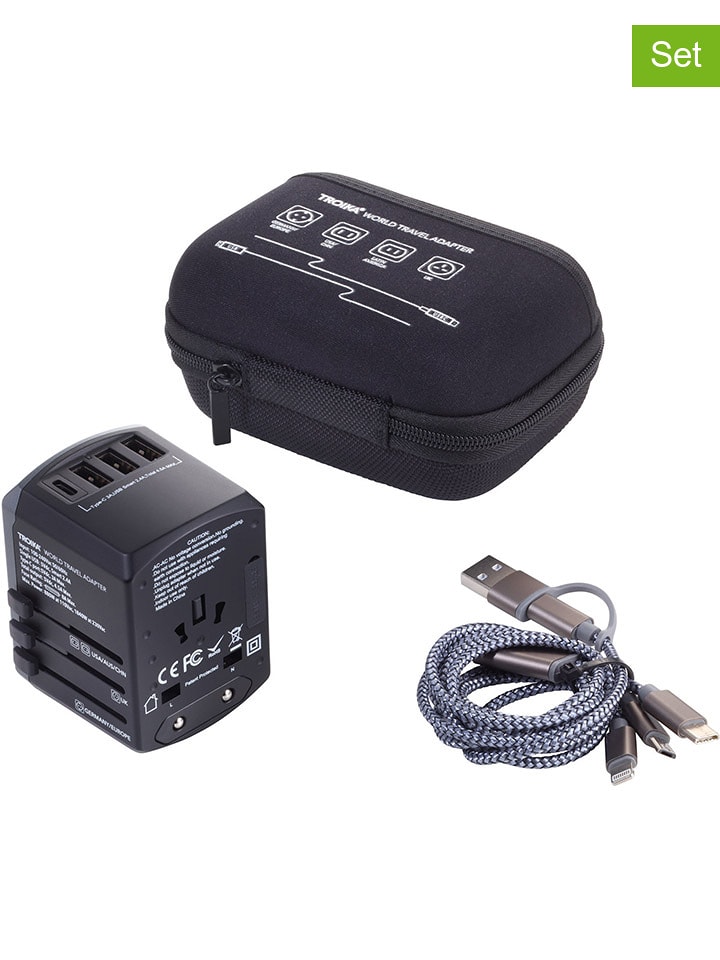 Troika 3-częściowy zestaw w kolorze czarnym rozmiar: onesize