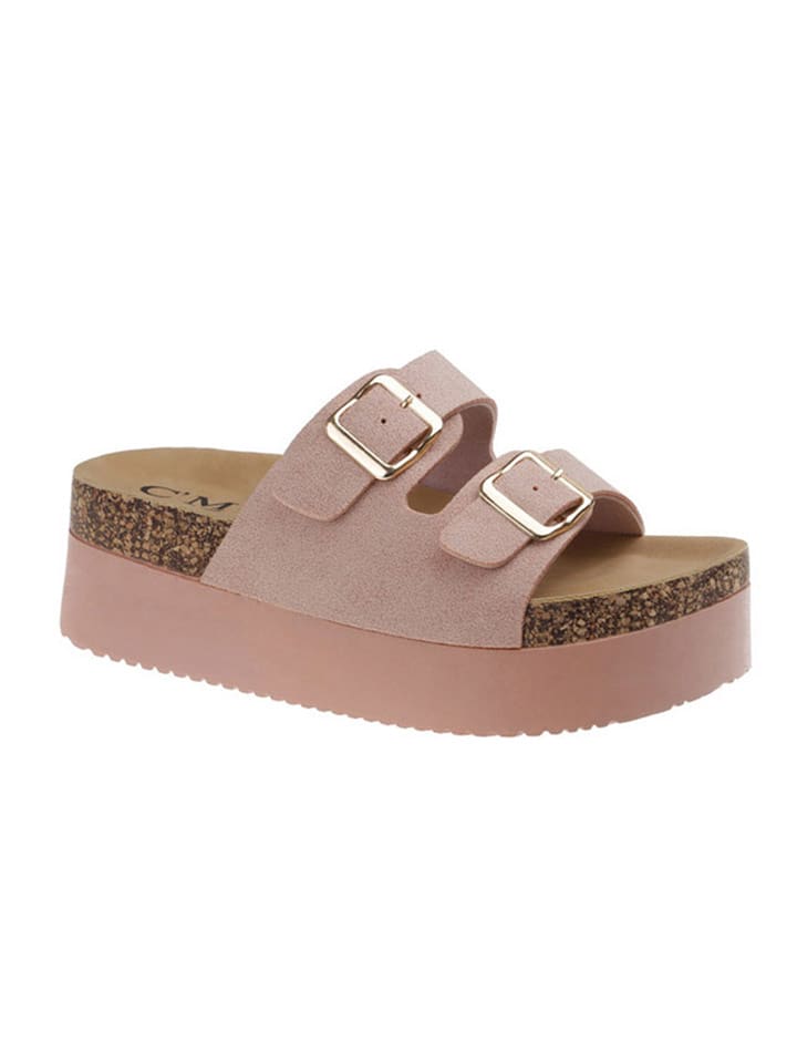 C'M Klapki w kolorze jasnoróżowym rozmiar: 41