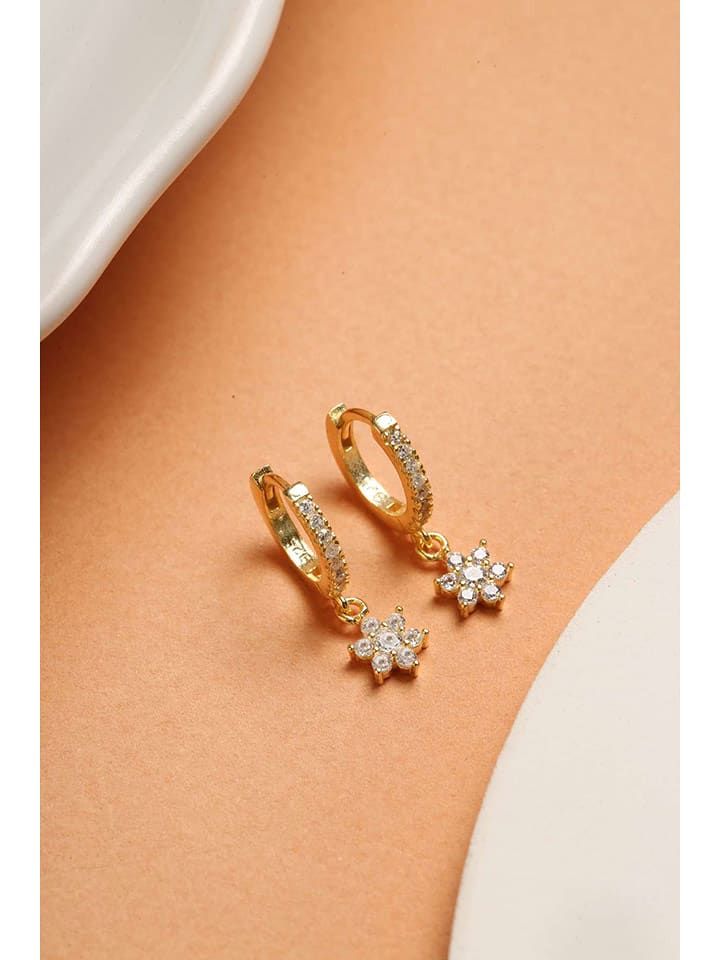 Lodie Silver Kolczyki-kreole z cyrkoniami rozmiar: onesize