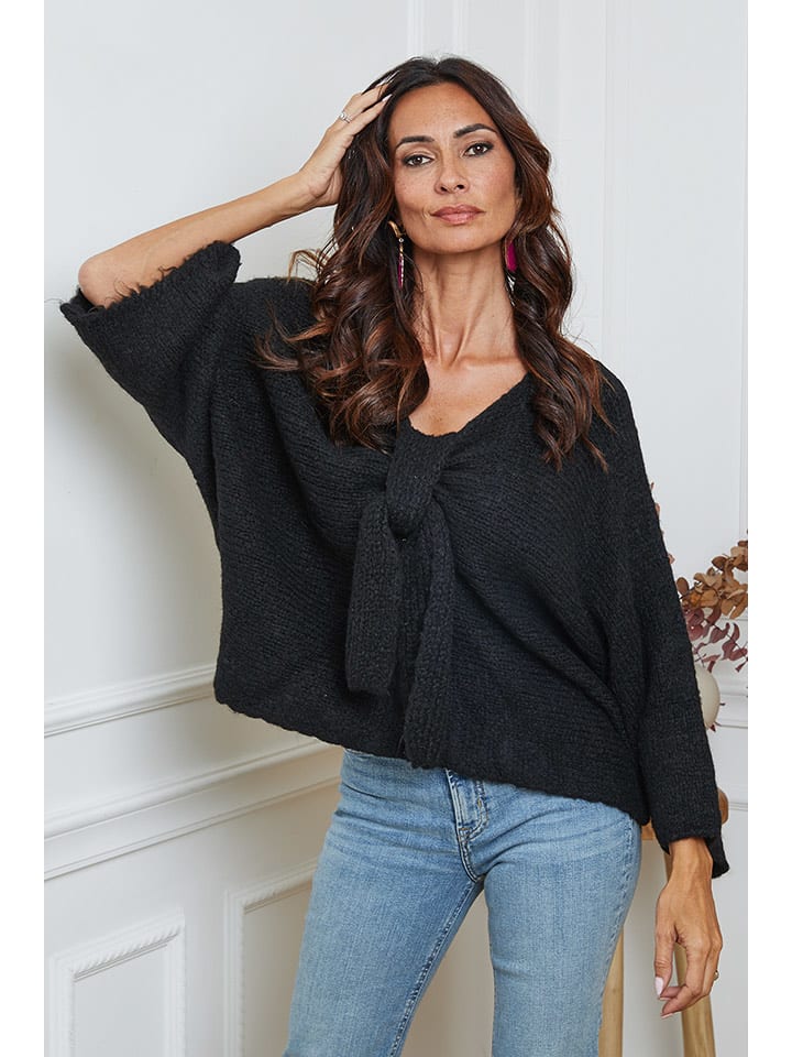 So Cachemire Sweter "Chiwel" w kolorze czarnym rozmiar: M