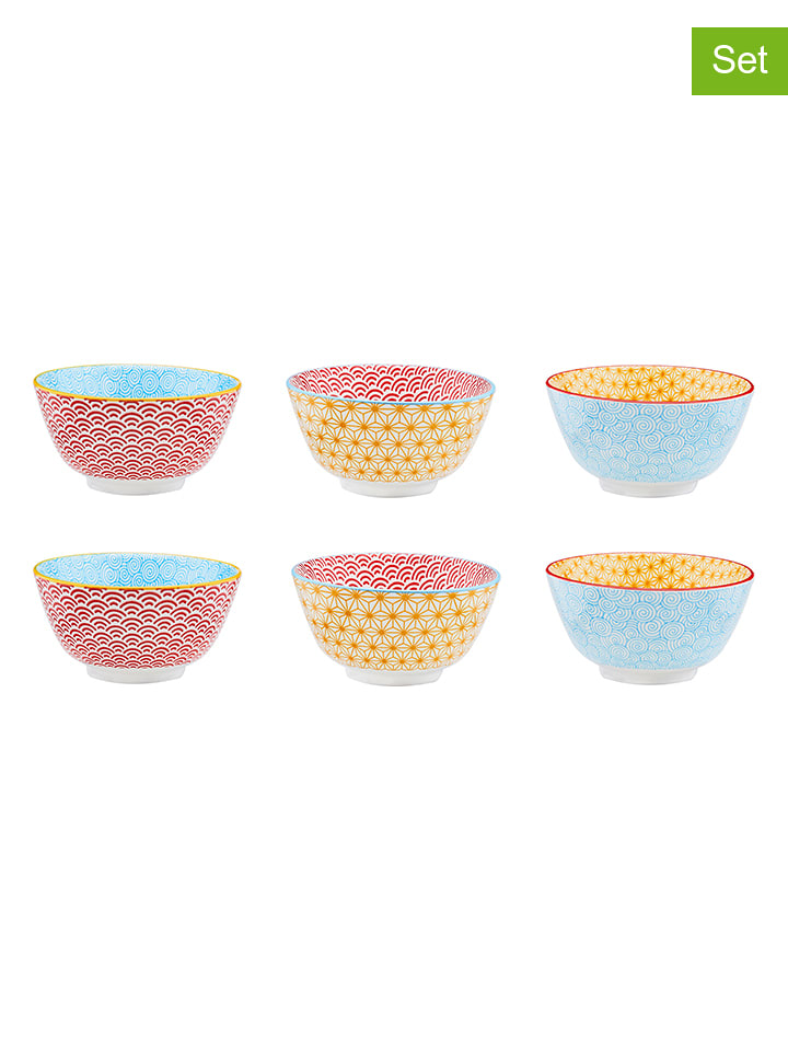 Björn Miski (6 szt.) "Color" w kolorze czerwono-żółto-błękitnym - Ø 12 cm rozmiar: onesize