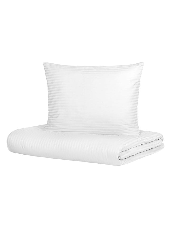 Homla Komplet pościeli satynowej w kolorze białym rozmiar: 220x200 cm