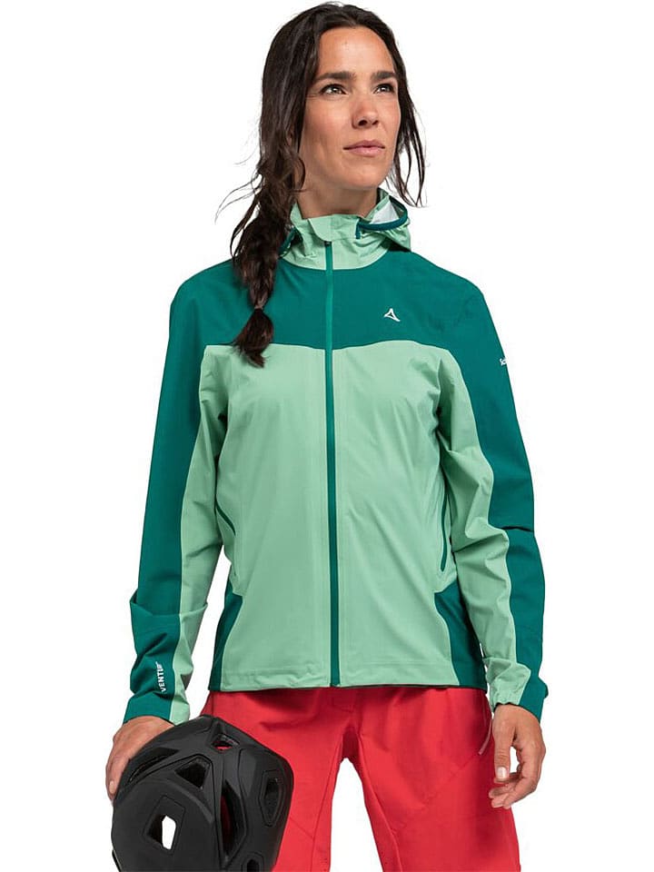 Schöffel Kurtka przeciwdeszczowa "Epic Trail" w kolorze turkusowym rozmiar: 36