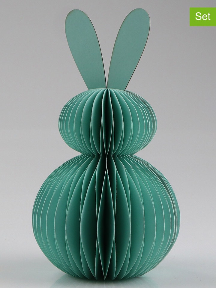 AM Design Figurki dekoracyjne (2 szt.) w kolorze turkusowym - 8 x 14 x 8 cm rozmiar: onesize