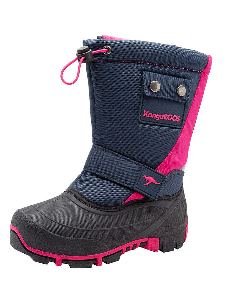 Kangaroos Kozaki zimowe "K-Bean II" w kolorze granatowo-różowym rozmiar: 35