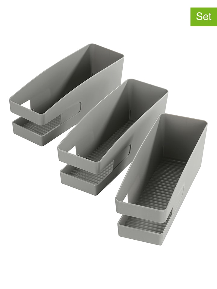 Wenko Stojaki (3 szt.) w kolorze szarym na buty - 9 x 9,5 x 26,5 cm rozmiar: onesize