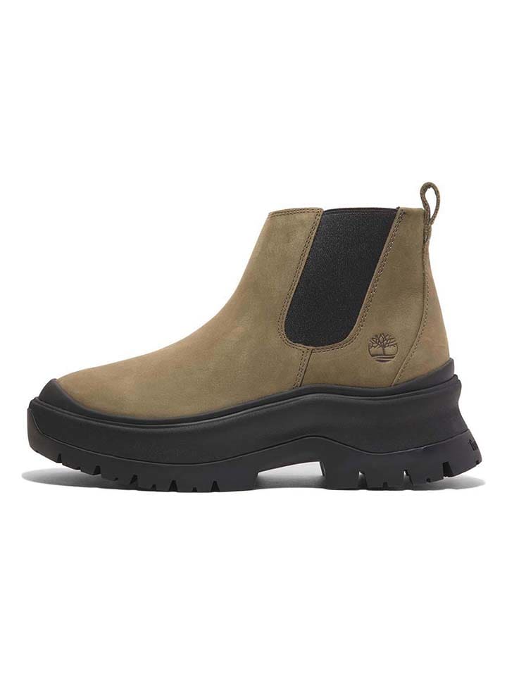Timberland Skórzane sztyblety "Roxie Lane" w kolorze khaki rozmiar: 41,5