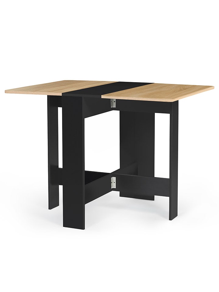 IDOMYA Factory Stół "Edi" w kolorze czarnym do jadalni - 103 x 75 x 76 cm rozmiar: onesize