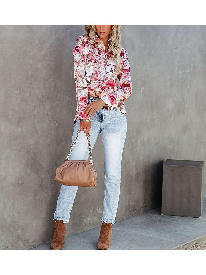 LA Angels Bluzka w kolorze kremowo-różowym rozmiar: S