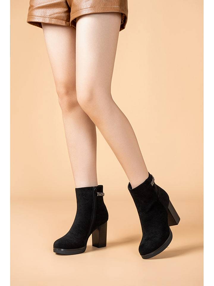 Foreverfolie Botki w kolorze czarnym rozmiar: 41