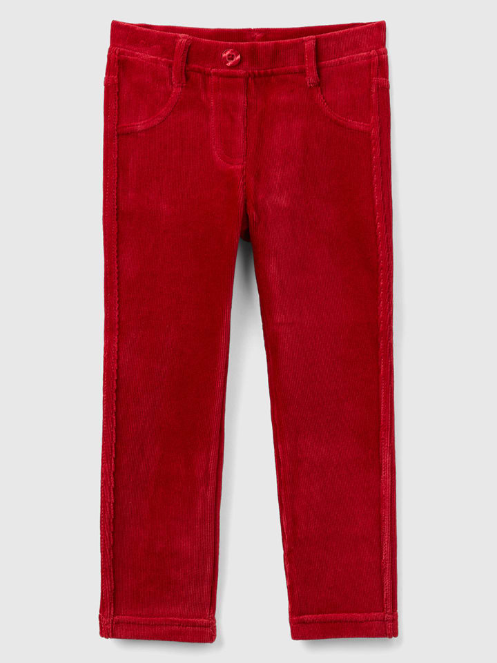 Benetton Spodnie sztruksowe w kolorze czerwonym rozmiar: 90