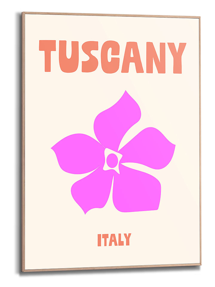 Orangewallz Druk artystyczny "Destination Tuscany" w ramce rozmiar: 50x70 cm