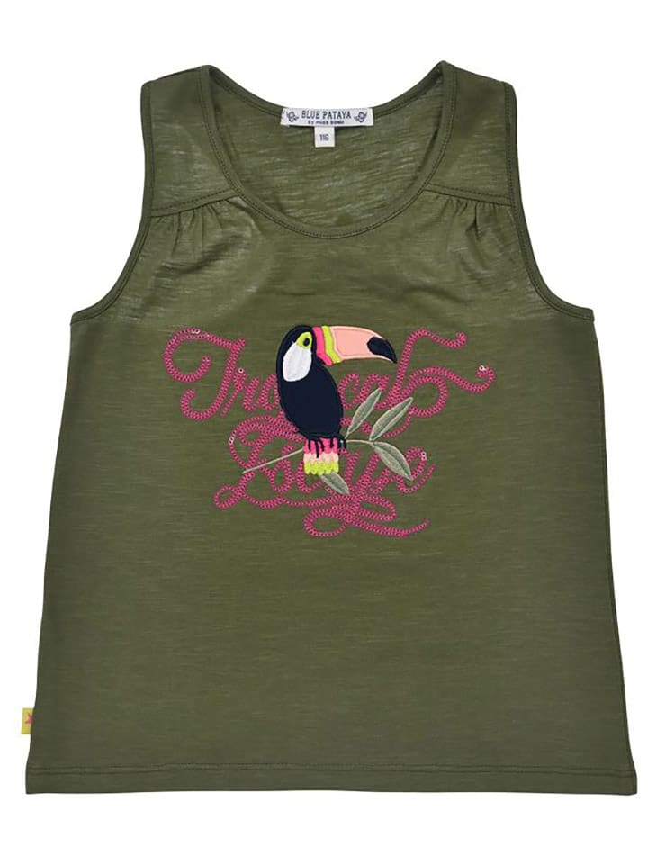 Bondi Top "Tropical" w kolorze khaki rozmiar: 128