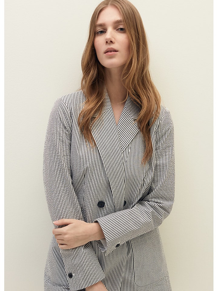 STEFANEL Blezer w kolorze czarno-białym rozmiar: 38