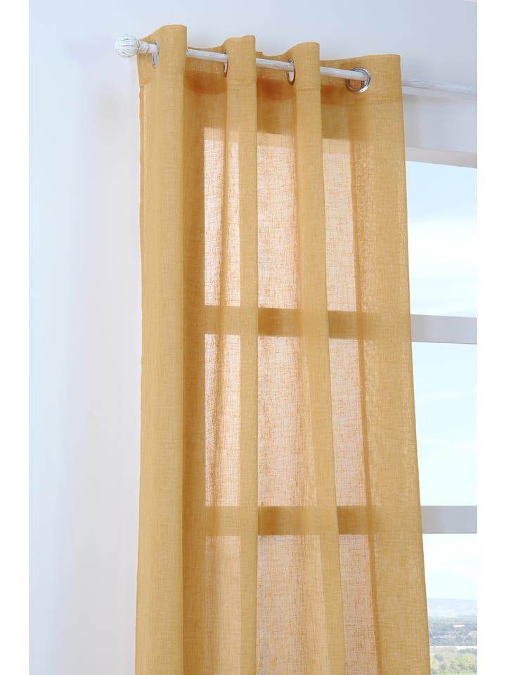 STOF France Zasłona "Paloma" w kolorze żółtym - 260 x 140 cm rozmiar: onesize