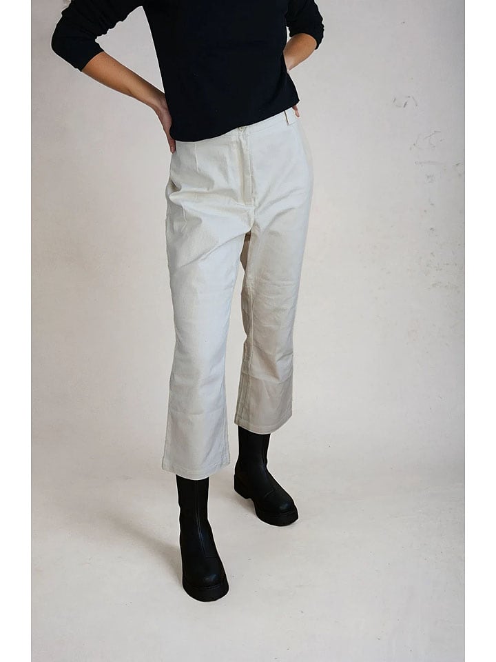 Monki Spodnie w kolorze jasnoszarym rozmiar: 48