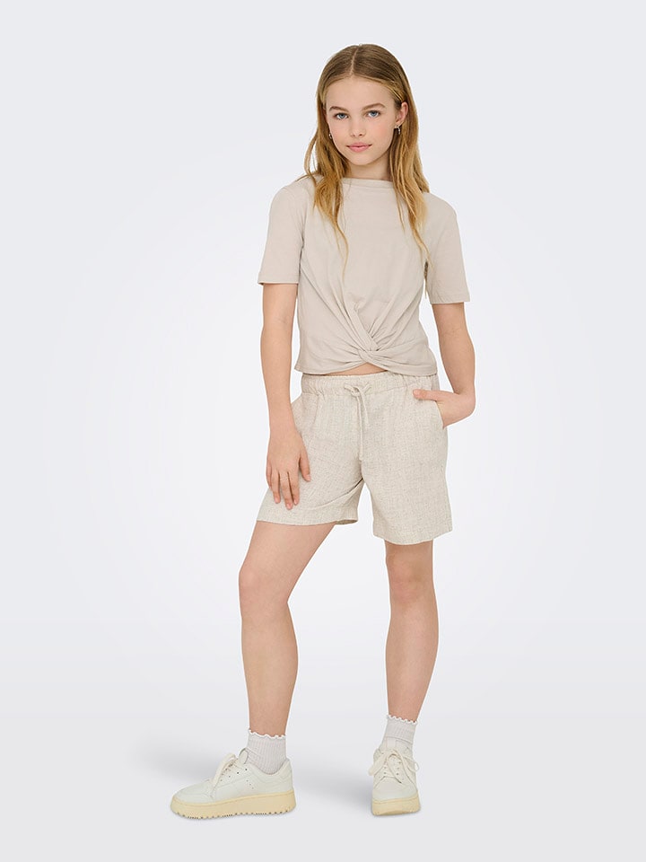 KIDS ONLY Szorty "Siesta" w kolorze beżowym rozmiar: 128