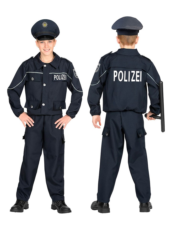 Carnival Party 3-częściowy kostium "Police officer" w kolorze czarnym rozmiar: 128