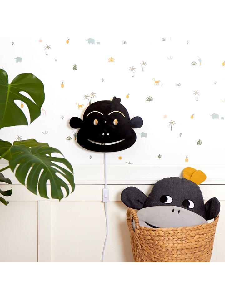 roommate Lampa ścienna "Monkey" w kolorze czarnym - 31 x 23 cm rozmiar: onesize