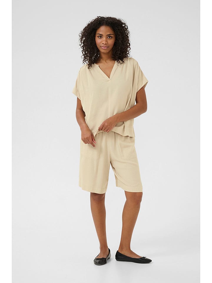 Kaffe Bluzka "Milia" w kolorze beżowym rozmiar: 36