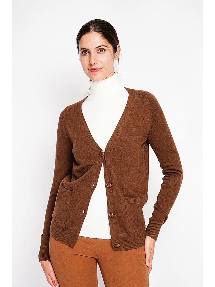 ASSUILI Kardigan w kolorze brązowym rozmiar: 38