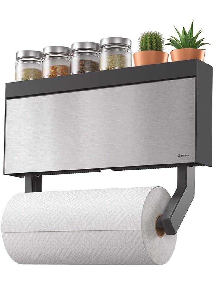 metaltex Uchwyt "Inox" w kolorze srebrnym na ręcznik papierowy - 38 x 17 x 6 cm rozmiar: onesize