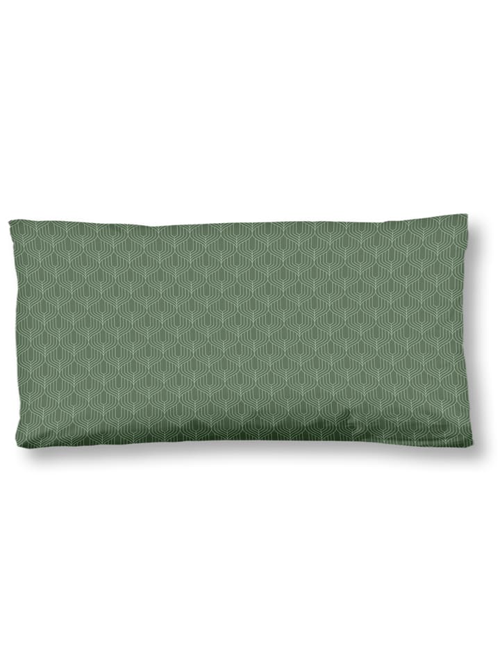 Hip Satynowa poszewka "Palay" w kolorze zielonym na poduszkę rozmiar: 40x80 cm