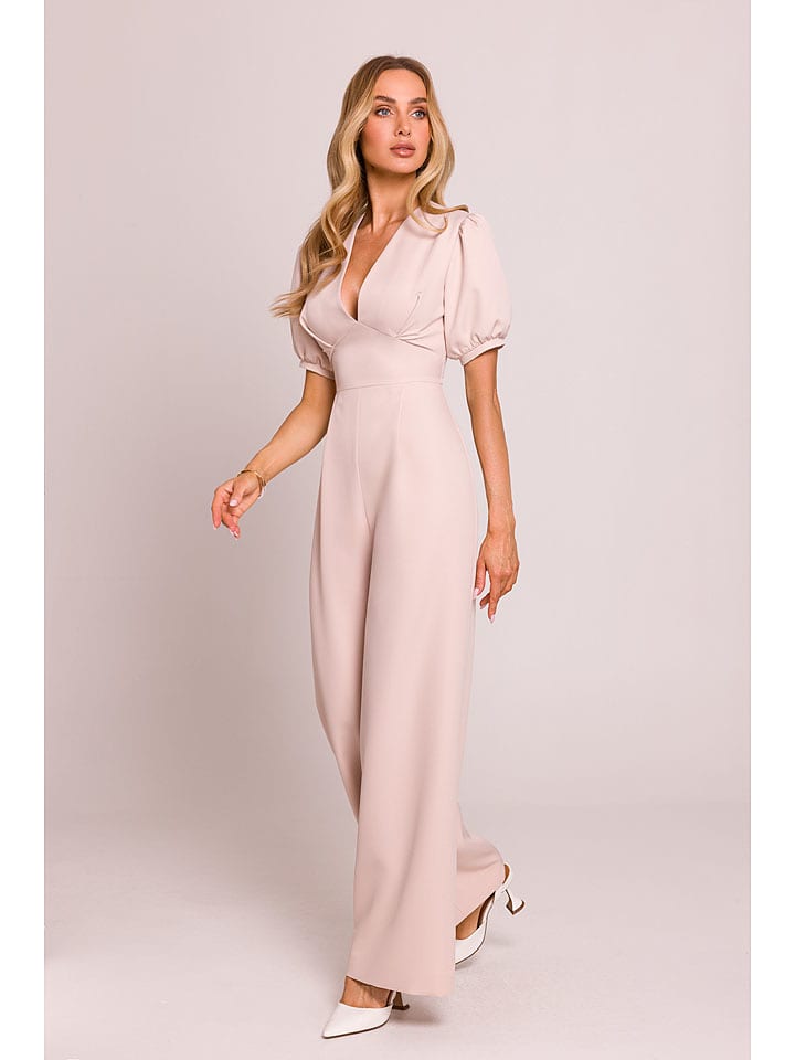 made of emotion Kombinezon w kolorze beżowym rozmiar: L