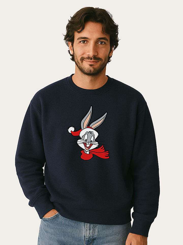 WOOOP Bluza "Looney Tunes Bugs Bunny" w kolorze granatowym rozmiar: L
