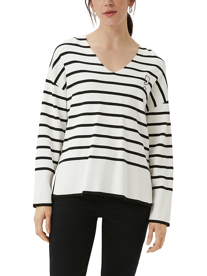 s.Oliver Sweter w kolorze biało-czarnym rozmiar: 34