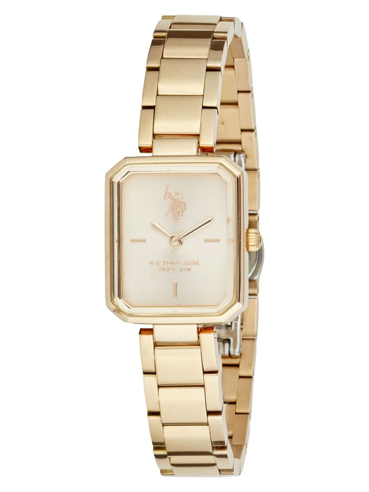 U.S. Polo Assn. Zegarek kwarcowy w kolorze złoto-kremowym rozmiar: onesize