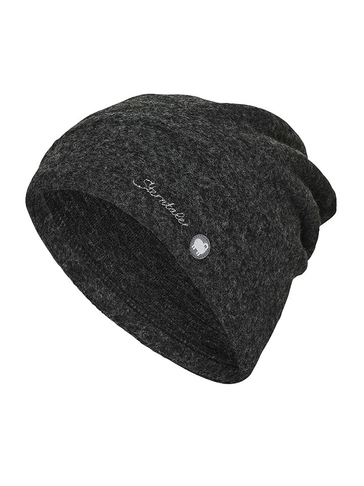 Sterntaler Wełniana czapka beanie w kolorze antracytowym rozmiar: 53 cm