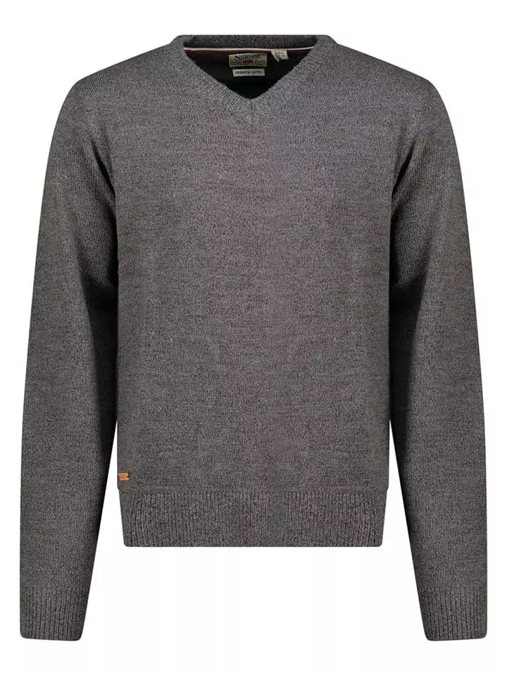 Geographical Norway Sweter "Froste" w kolorze szarym rozmiar: L