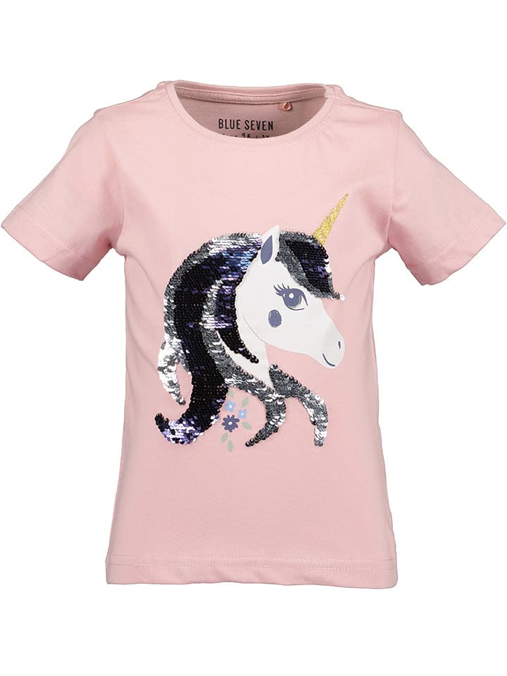 Blue Seven Koszulka w kolorze jasnoróżowym ze wzorem rozmiar: 92